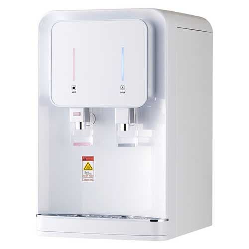 Distributeur d'eau chaude et froide, blanc